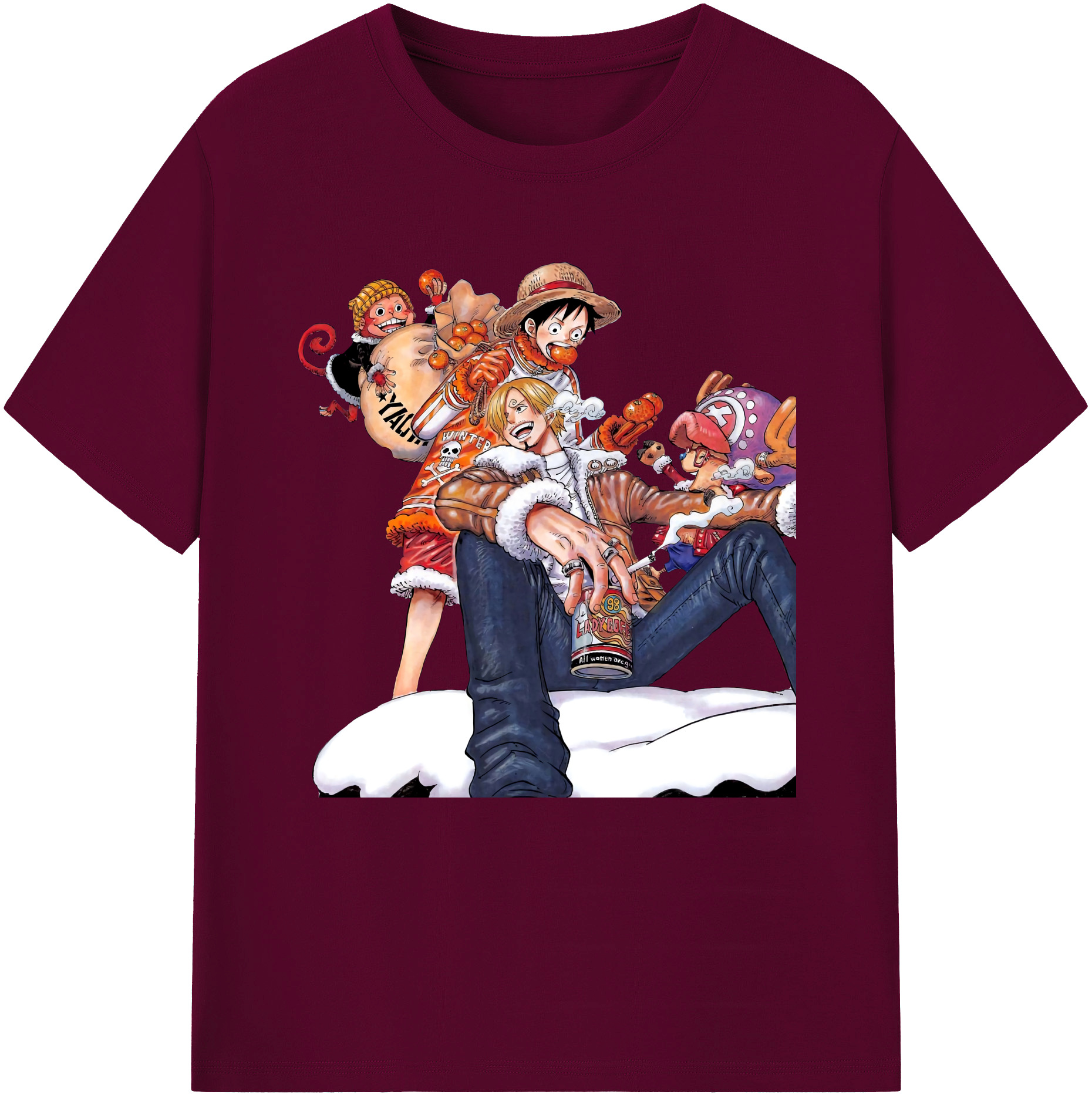 （画像用） ワンピース サンジ ONE PIECE Sanji レディースカジュアルプリントTシャツ（綿100％）